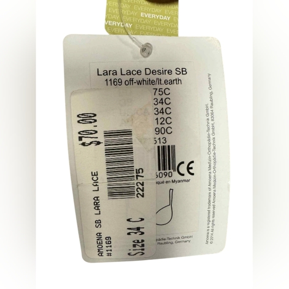 Amoena NWT Lara Lace Desire SB Bra White - Picture 8 of 8